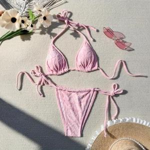 Nouveau maillot de bain sans manches avec soutien-gorge rembourré, bikini sexy de style européen et américain, ensemble deux pièces tendance pour femmes - Product Image 1