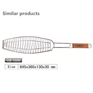 Cuchillo de caza y pescado para exteriores con alambre para barbacoa, herramienta de cocina con mango de hierro recubierto de plástico, uso de alimentos - Product Image 3