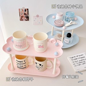 Organisateur de cosmétiques en forme de cœur, support de rangement pour salle de bain, boîte de rangement de maquillage pour bureau, plateau à parfum, matériau PP - Product Image 5
