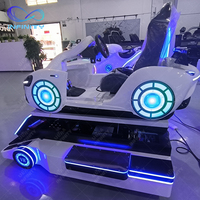 Simulateur de course de kart VR commercial avec siège à mouvement et volant et pédales réalistes pour salles de jeux VR, centres commerciaux et parcs de loisirs familiaux (FEC)
