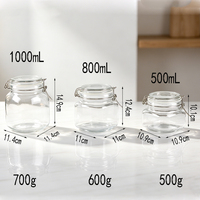 Pot de conservation en verre hermétique à clipser 500ml 800ml 1000ml, récipient alimentaire de cuisine pour cornichons, miel, épices, aliments secs
