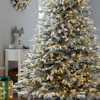 2025 Neuer Hochwertiger Künstlicher Weihnachtsbaum für Innenräume, 180cm mit Beleuchtung, 6 Fuß Hoher Dekorativer Christbaum