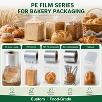 Film PE de qualité alimentaire pour l'emballage de produits de boulangerie, résistant à l'humidité, protection de la fraîcheur, film plastique imprimé sur mesure en rouleau