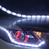 Nouvel accessoire de voiture : Feu de jour LED bicolore en forme de larme de cristal, blanc et jaune, pour modification haute luminosité et clignotant.
