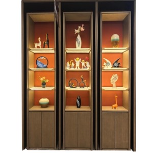 Vitrine de présentation et de rangement de collection de qualité muséale, <span class=keywords><strong>en</strong></span> <span class=keywords><strong>bois</strong></span> plaqué moderne de luxe, écologique, durable, peinture lumineuse, pour usage domestique - Product Image 1