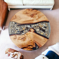 Table à manger en résine époxy sur mesure en bois massif Bureau et table basse pour la maison Mobilier et hôtel Design européen