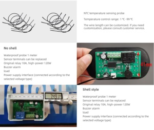 220V/110V/12V/24V 10A kỹ thuật số lồng ấp dẫn làm mát sưởi ấm nhiệt + NTC cảm biến nhiệt độ điều khiển chuyển đổi - Product Image 3