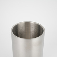 Seau à glace en acier inoxydable double paroi de 1,3 L, design élégant, pour l'extérieur, créatif, pour la restauration transfrontalière