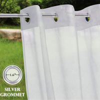 Rideaux transparents imperméables pour l'extérieur, résistants aux UV, avec œillets, pour patio et gazebo, rideaux prêts à poser résistants aux intempéries