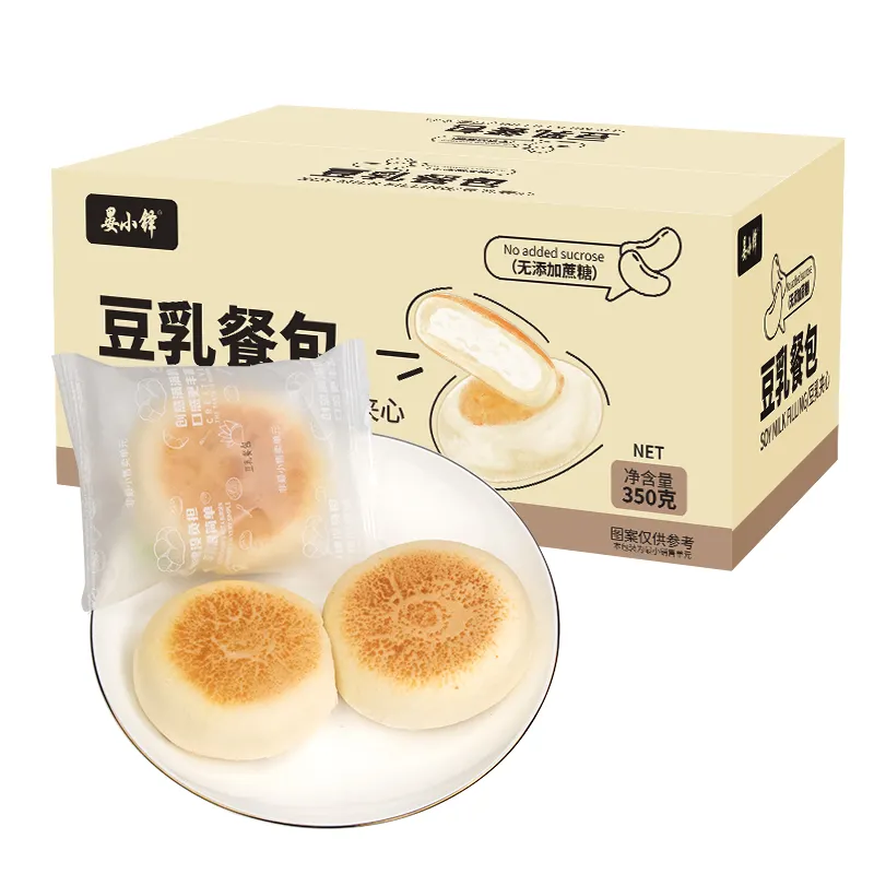 Roti sarapan dengan volume penjualan tinggi di pasar Tiongkok susu kacang roti sandwich lezat 350g/kotak