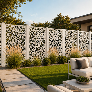 Clôture extérieure composite en WPC résistante aux intempéries et aux insectes, solution élégante pour jardin et <span class=keywords><strong>espaces</strong></span> privés - Product Image 5