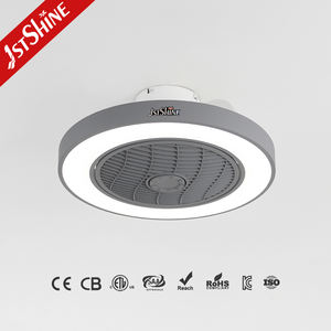 Ventilateur de plafond 1stshine avec lumière LED 20 pouces couleur grise design affleurant ventilateur de plafond LED - Product Image 1