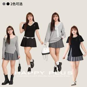 กระโปรงทรงเอเอวสูงจีบพลีท รุ่น Runqi ไซส์พลัส สีดำล้วน ผ้าโพลีเอสเตอร์ สำหรับผู้หญิง - Product Image 2