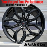 Jantes forgées monobloc VeroX 1 pièce, noir brillant, multi-rayons creux, 18-22 pouces pour BMW M2 M3 M4 Mercedes C63 Audi RS4 RS5