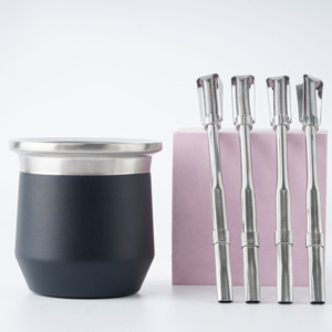 Nuevo estilo <span class=keywords><strong>Yerba</strong></span> <span class=keywords><strong>Mate</strong></span> 304 pajitas de acero inoxidable con cuchara de filtro Bombill Bar accesorios Drinkware - Product Image 2