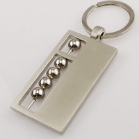 Vente en gros Nouveau design Unique Nouveau porte-clés en métal de luxe Porte-clés de voiture Porte-clés Abacus Chaîne Couleur Pendentif