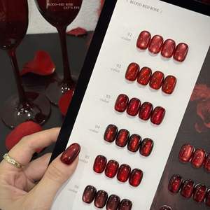 SUUSEEGEL Vernis à ongles gel UV œil de chat rouge, série très vendue, petit ensemble de 10 couleurs pour salon de manucure - Product Image 2