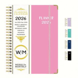 2026 Custom <b>Weekly</b> Planner Notebook with Hard Cover Spiral Bound Design Your Planner - Product Image 1