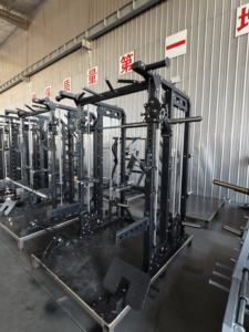 เครื่องสมิธมัลติฟังก์ชั่นคุณภาพสูงแบบแผ่นน้ำหนักคู่ ออลอินวัน พร้อมแท่นยกน้ำหนัก สำหรับฝึกความแข็งแรงแบบไพรมอลเทรนเนอร์ - Product Image 5