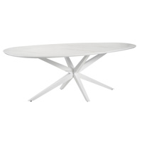 Table de salle à manger moderne en bois avec plateau en MDF imitation marbre et bord naturel, piétement central en métal, pour la maison, la cuisine ou le restaurant