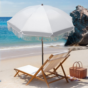 Пляжный зонт для террасы и бассейна с кисточками для патио и трансграничной торговли - Product Image 4