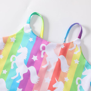 Trajes de Baño de una Pieza de <span class=keywords><strong>Sirena</strong></span> de Dibujos Animados para Niñas, Trajes de Baño de Secado Rápido de Spandex/Poliéster para Playa y Aguas Termales para Niños - Product Image 4