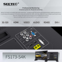 Moniteur de diffusion SEETEC FS173-S4K 17,3 pouces 4K IPS pour ordinateur de bureau / 3G-SDI avec affichage quadruple, PIP et Rec.709, directement de l'usine OEM pour la production en direct