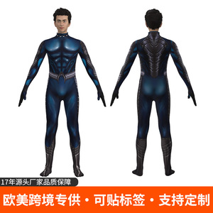 Combinaison de cosplay Aquaman Arthur, couleur Neptune, pour homme adulte, costume de scène avec étiquette - Product Image 5