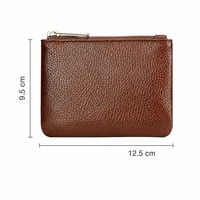 Dompet Koin PU Ber-resleting Unisex Mini Wallet Clutch Kulit Lembut Ultra-Tipis Minimalis Tempat Kunci dan Kartu OEM