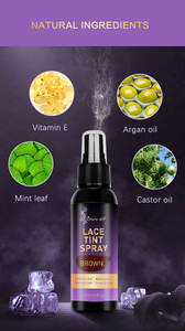 Arganrro herramienta <span class=keywords><strong>de</strong></span> extensión <span class=keywords><strong>de</strong></span> cabello <span class=keywords><strong>de</strong></span> etiqueta privada Spray <span class=keywords><strong>de</strong></span> tinte <span class=keywords><strong>de</strong></span> encaje marrón oscuro para teñir tus pelucas <span class=keywords><strong>de</strong></span> Base <span class=keywords><strong>de</strong></span> seda, frontales y cierres - Product Image 4