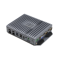 PC Box Integrado Sin Ventilador VGA para Pantalla Dual PCIe M.2 WiFi SIM 4 COM RS232 RS422 RS485 8 GPIO 1 USB 3.2 5 USB 2.0 Fabricado en China