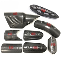 Bouclier thermique universel pour tuyau d'échappement de moto, en fibre de carbone, en acier inoxydable, résistant aux hautes températures