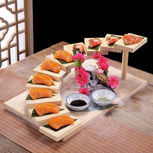 Nhật Bản Sáng Tạo Bộ Đồ Ăn Bằng Gỗ Thang Nướng Khay Cho Đảng Cho Sashimi Sushi Tấm & Lẩu Phục Vụ - Product Image 1