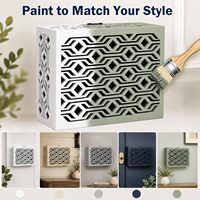 Cache-cloche mural décoratif en bois blanc pour sonnette, compatible avec les carillons intérieurs universels