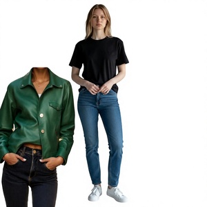 Chaqueta de motociclista de cuero genuino color borgoña para mujer, de manga corta, con cremallera asimétrica y cuello vuelto, de cuero genuino. - Product Image 4