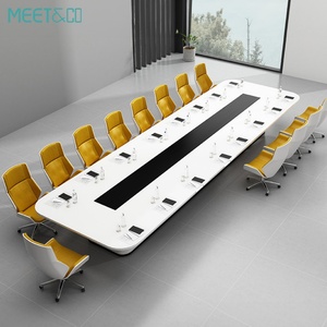 High Quality U-Shaped <b>Office</b> Conference Desk Large Wooden Meeting <b>Table</b> with Convertible & Extendable Features Home School Use - Product Image 3