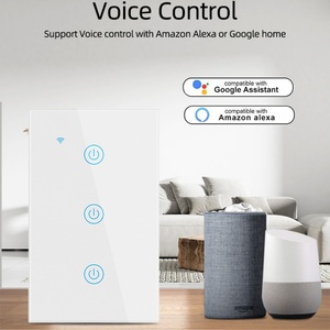 Interruptor de Pared Inteligente Zigbee Glomarket, Estándar Estadounidense, Panel de Vidrio, Smart Life, 10A, 240V, Panel Táctil - Product Image 3