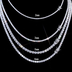 Collier tennis en moissanite VVS1, finition miroir, certifié GRA, or 18 carats, argent 925, bijoux hip-hop personnalisés de qualité supérieure - Product Image 4