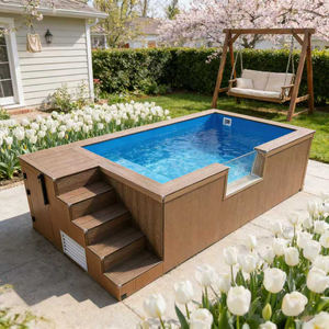 Liner de piscine en PVC, piscine conteneur avec terrasse, piscine transparente, piscine de 20 pieds, piscine pour chien, piscine de glace - Product Image 1