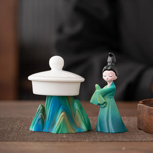 千里山水变色茶宠物装饰茶桌盖茶道用具笔筒书法材料 - Product Image 1