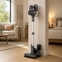 Aspirateur balai sans fil léger avec filtre HEPA et lumière LED, idéal pour la maison et le commerce
