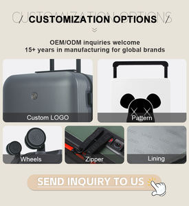 Valise rigide en aluminium avec roulettes pivotantes, conception sportive et propre, serrure TSA, OEM ODM, bagage à main - Product Image 6