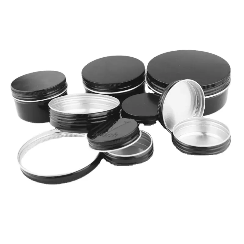 Oem preço baixo 5ml 15ml 30ml 50ml 60ml 100ml 150ml, fosco, alumínio preto