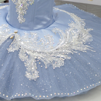 Nouvelle jupe de ballet imprimée pour filles Costumes de danse de ballerine Tutu pour femmes Costume de danse en coton pour enfants à paillettes