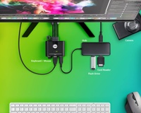 Commutateur KVM USB FHD 2 ports ATEN CS22HF avec câble