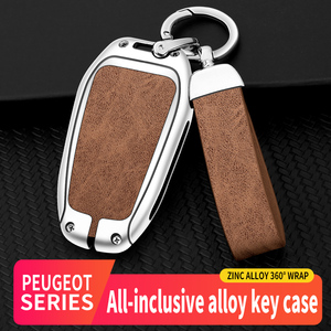 Étui de protection pour clé de voiture en métal avec logo personnalisé pour Peugeot 208 308 408 508 2008 3008 4008 5008 Citroën C1 C2 C3-XR C4 C6 Picasso DS <span class=keywords><strong>DS4</strong></span> - Product Image 3