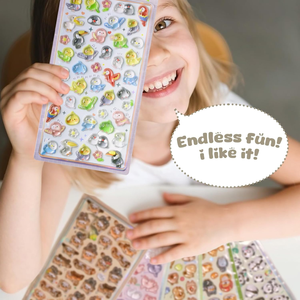 Autocollants 3D Mignons Écologiques Imperméables DIY Scènes de Dessins Animés Pleine Couleur Réutilisables Amusants pour Scrapbooks, Journaux, Ordinateurs Portables – Taille Personnalisée - Product Image 1