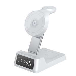 Estación de <span class=keywords><strong>carga</strong></span> de soporte de base magnética de <span class=keywords><strong>carga</strong></span> rápida para teléfono móvil de 15W con reloj despertador para dispositivos iPhone y <span class=keywords><strong>Samsung</strong></span> - Product Image 6