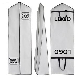 Bolsa de tela no tejida de lujo para vestido de novia, estilo nuevo, con logotipo personalizado, plegable, para vestido de noche - Product Image 1