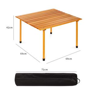 Conjunto de <span class=keywords><strong>Mesa</strong></span> <span class=keywords><strong>y</strong></span> <span class=keywords><strong>Sillas</strong></span> Plegables para Exteriores, <span class=keywords><strong>Mesa</strong></span> de Madera Portátil para Acampar, Hacer Picnic <span class=keywords><strong>y</strong></span> Barbacoa - Product Image 4